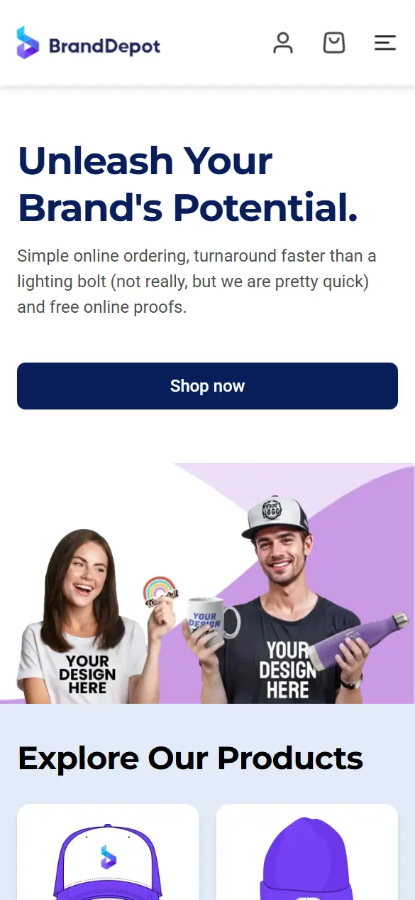 Brand Depot on mobile