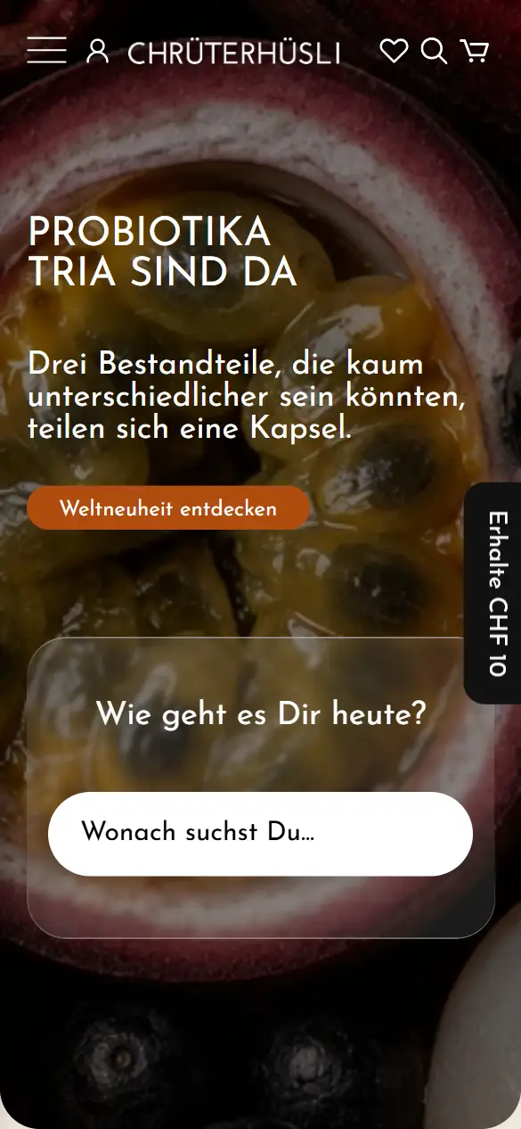 Chrüterhüsli on mobile