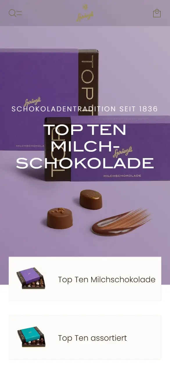Confiserie Sprüngli on mobile