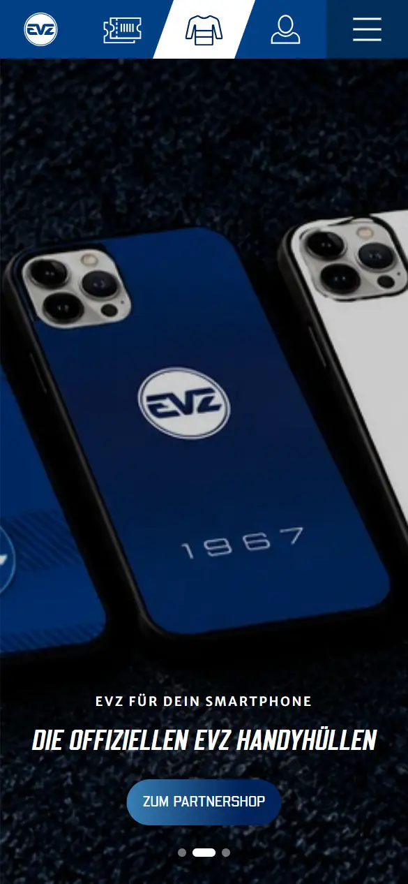 EV Zug on mobile