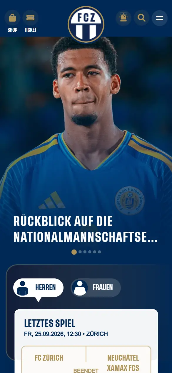 FC Zürich on mobile