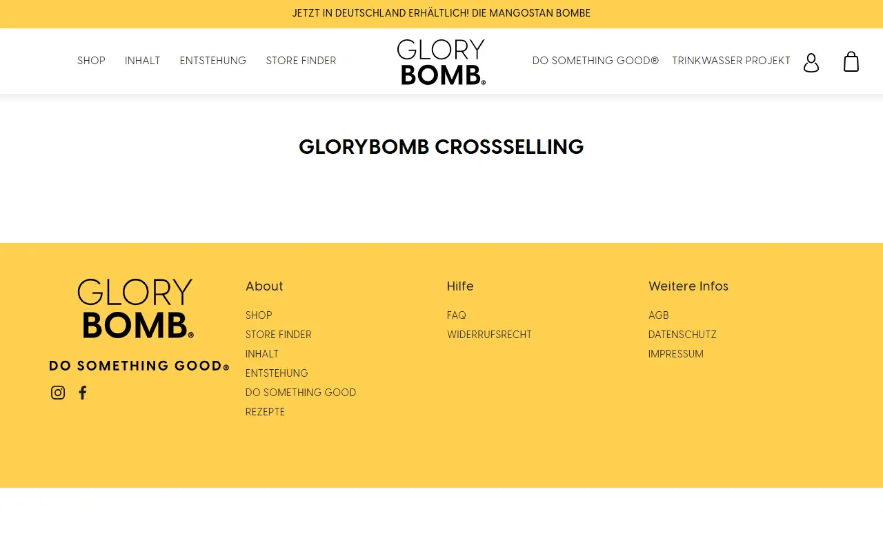 Glory Bomb: collection page