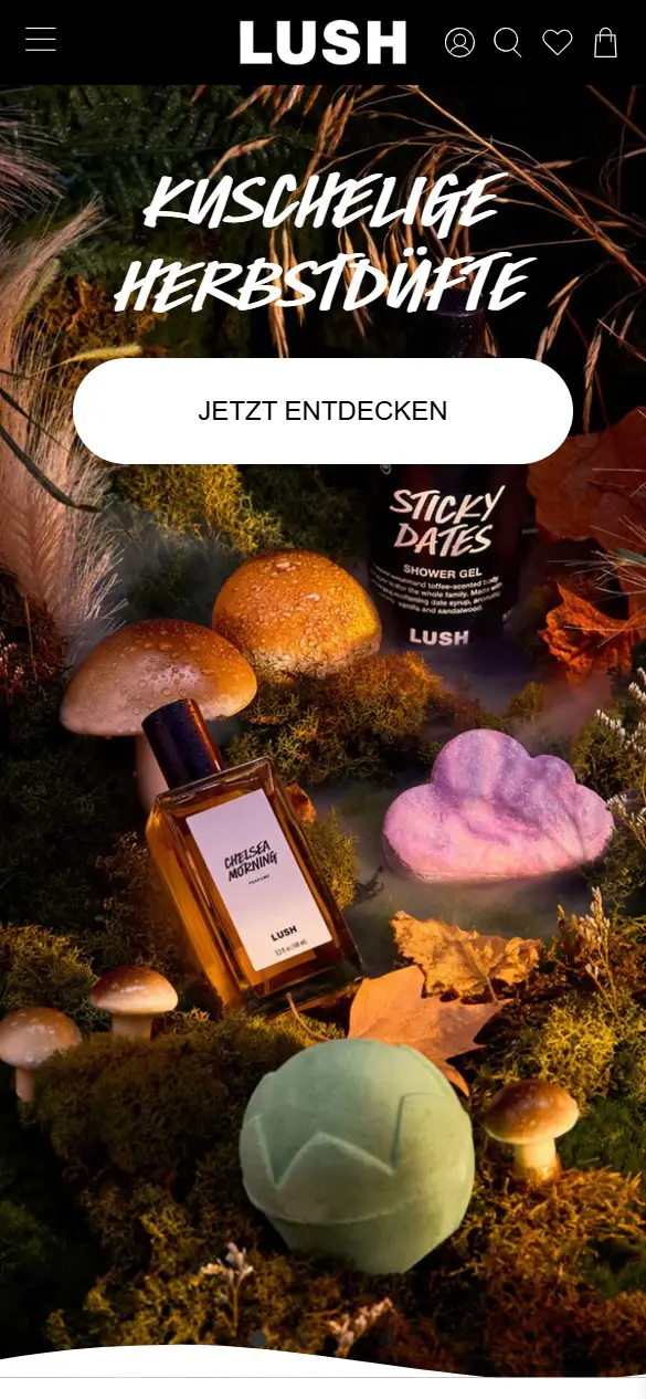 Lush Switzerland on mobile