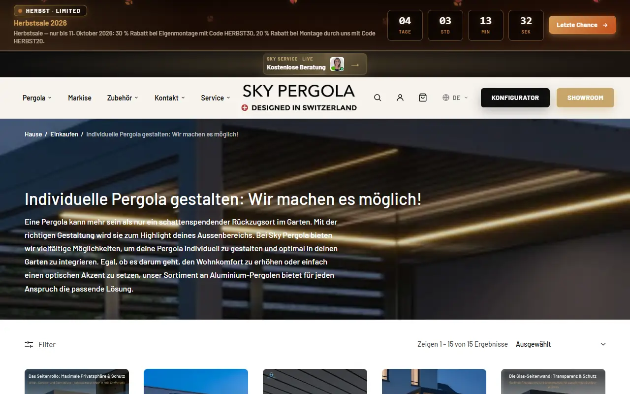 Skypergola: collection page