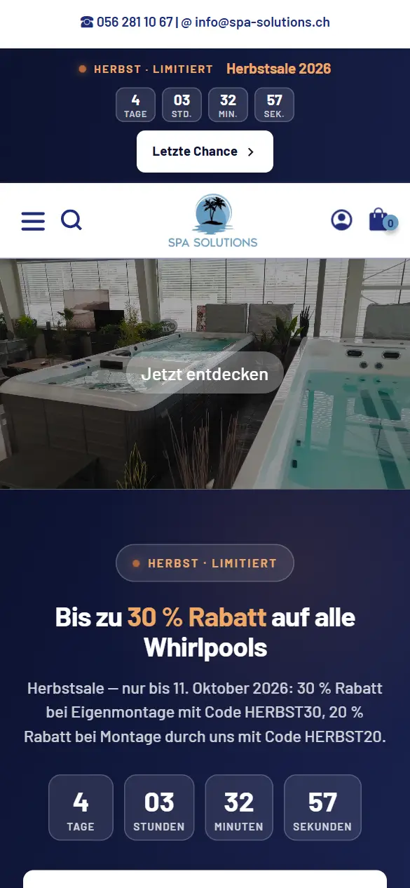 Spa Solutions on mobile